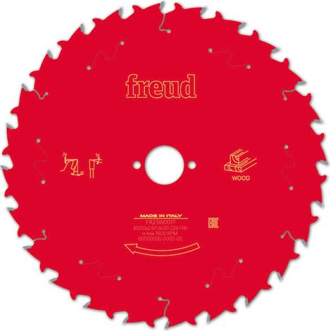 Freud FR23W001T - Klinge de Kreissägeblatt für Holz, 250 x 30 mm x 24 T (1/2)