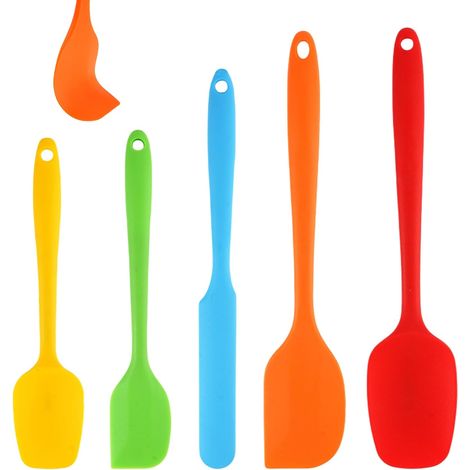 5 Pièces Spatule Silicone, Spatule Silicone Colorée, Marises de Cuisine (1/5)