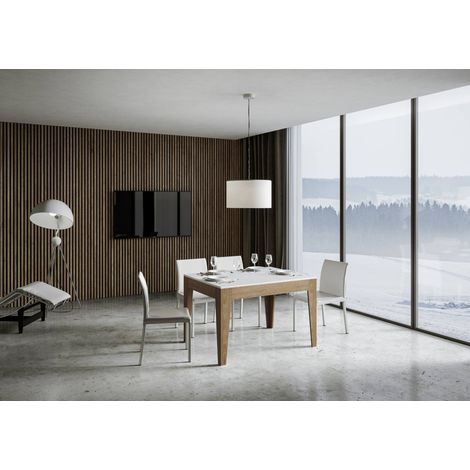 Tavolo Allungabile 120-180x90x77 cm Cico Mix Bianco Frassino