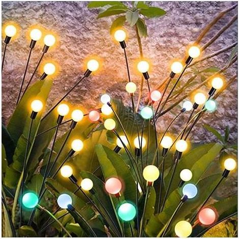 Lampes Solaires Exterieur,4 Pièces 10 LED Lumières Solaires Lucioles pour Jardin, Balcon,Lampe Solaire Exterieur Jardin Décoration,Étanche IP65,[Classe énergétique C] (RGB) (1/5)