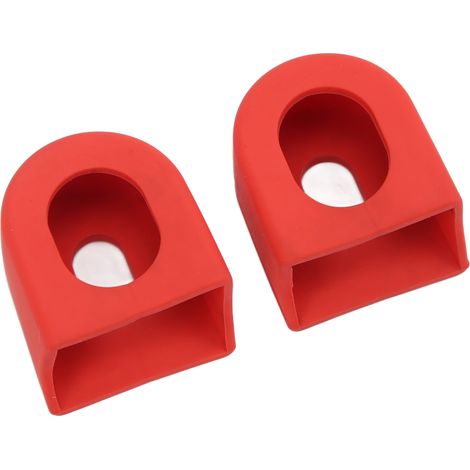 2 Pièces Housses de Protection pour Manivelles de Vélo en Silicone, Couvre-Pédalier Anti-Rayures Rouge pour VTT (1/5)