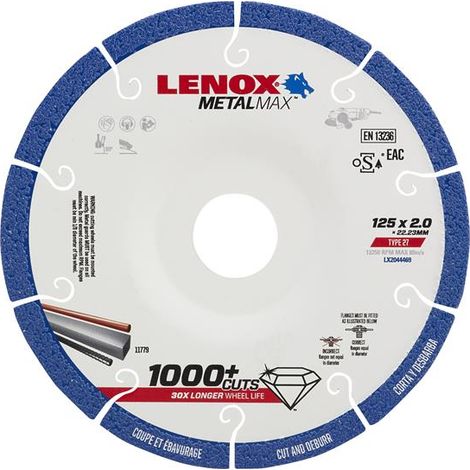 LENOX LX2044469 METALMAX Diamond Blade 125 x 2.0 x 22.23mm LENLX2044469 (1/2)
