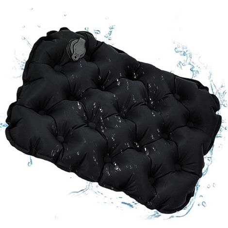 Aufblasbares Kissen Luftkissen für Stühle Bequemes Sitzen Wasserfest und strapazierfähig 40 x 30 cm Schwarz (1/5)