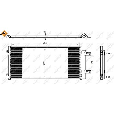 Condenseur, climatisation NRF 350338 OPEL 13475956 39011385 39131676