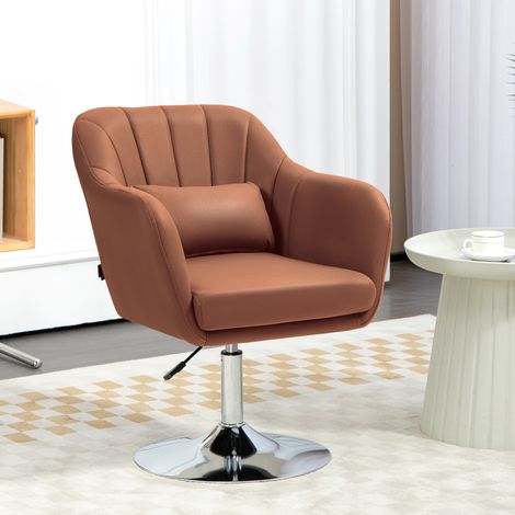 Lounge-Sessel mit Lendenkissen, höhenverstellbar, 360° drehbar, braunes Metallgestell (1/5)