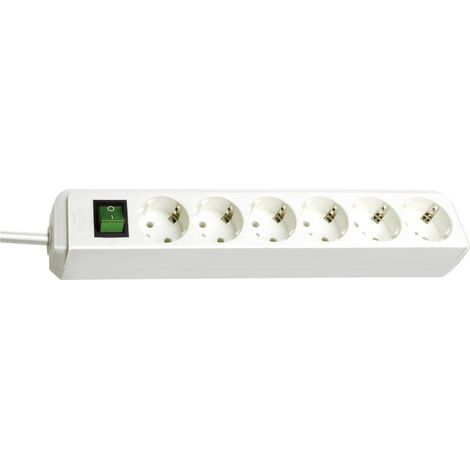 Brennenstuhl 1159520015 Multipresa con interruttore 6 scomparti Bianco Schuko 1 pz.