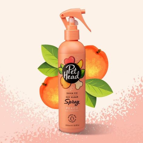Spray Quick Fix, nettoyant à sec désodorisant parfum PECHE 300 ml - PET HEAD Désignation : Spray Quick Fix. nettoyant à sec désodorisant parfum PECHE - PET HEAD Capacité : 300 ml Company of Animals 4