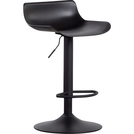 SpazioLuzio - High Adjustable Stool in Black Polyethylene and Metal (41x90x41cm), perfect for kitchen, office, or dining use with a sturdy design and easy maintenance. Ideal high stool for versatile s (1/5)