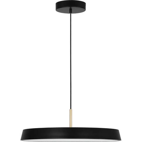 [NEUWERTIG] B-Ware Nova Luce Pendelleuchte Hängeleuchte Vetro Led Schwarz Warmweiß 120x50 Cm 35 W