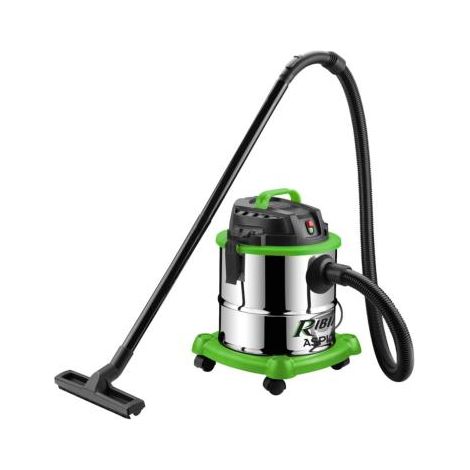 Ribimex – Aspirateur eau et poussière 20L 1200W – Débit d'air 30 l/s – Cuve inox avec poignée – Fonction soufflerie – Niveau sonore 77-79 dB(A) - ASPI20L (1/2)