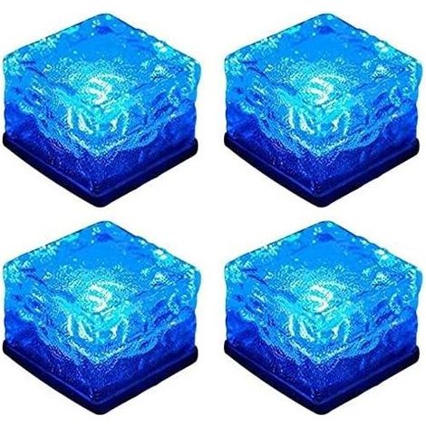 TAISHENGDA-Ineasicer Solar-Gartenleuchte für den Außenbereich, 4 wasserdichte Solar-Bodenleuchten, 8 LED-Beleuchtungsmodi, helle Solar-Gartenleuchten für Terrasse, Rasen, Einfahrt, Brücke, Treppe (Bla (1/5)