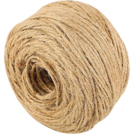 Corde de jute 100 m - Cordon de jardin 3 mm - Naturelle, résistante à la déchirure - Maison, jardin, bricolage, artisanat, décoration (1/5)