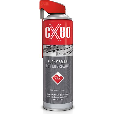 CX80 DUOSPRAY Lubrificante secco al teflon per catene e bloccaggi di guida 500 ml