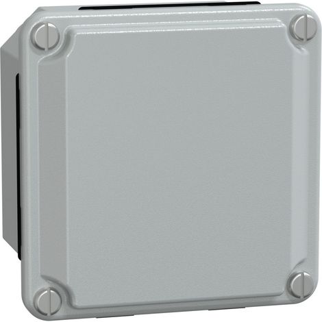 SCHNEIDER NSYDBN88 Boitier de connexion carré étanche sans cônes IP55/IK07 85x85x49mm avec couvercle à fermeture basse avec vi (1/3)
