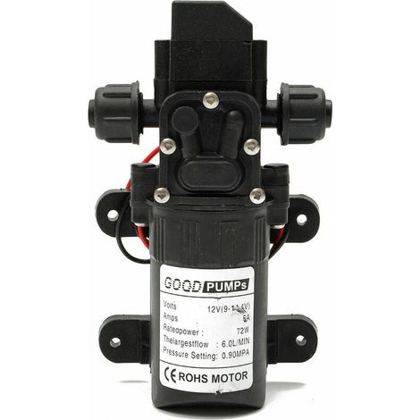 12V 70W DC pompe à eau diaphragme haute pression Membrane infusion 6L/Min bateau NF, (1/5)
