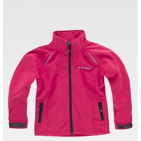 Softshell infantil liso. Cuello alto con cinta personalizada y cubrecosturas en el interior RN3010001 12 Rosa fucsia (1/5)