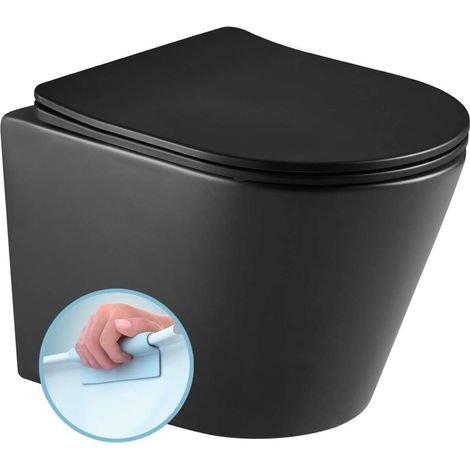 Sapho Paco - Wand-WC, Rimless, schwarz matt PZ1012WRB (1/5)