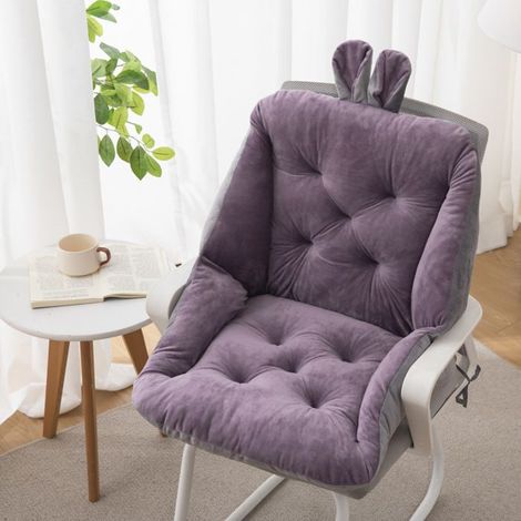 Coussin de Chaise avec Dossier, 45cm siège Coquille Fauteuil Velours Douillet Elastique Coussin de Siège pour pour Bureau Jardin,P (1/4)
