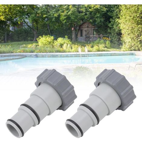 Raccord pour Hose Adapter Plastique Accessoires de Piscine pour Pompes à Connexion Filetée 1.5in 1.25in 2 Pièces (1/5)