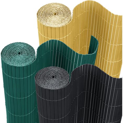 Bottes de sécurité 500x90cm Brise-vue en plastique PVC pour clôture de balcon, jardin et terrasse Bambou HENGMEI (1/5)