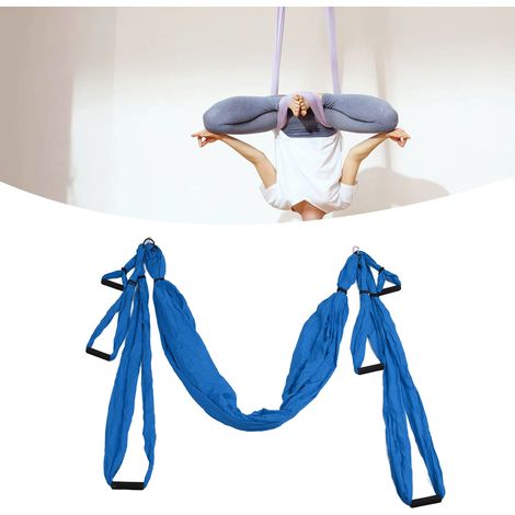 Indoor-Hängematte für Aerial Yoga, Yogaschaukel, Fitness-Hängematte, Outdoor-Fallschirmstoff, tiefblaue Anti-Schwerkraft (1/5)