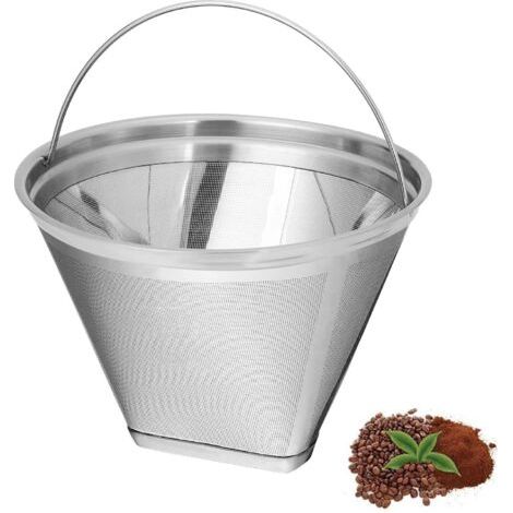 Filtre a Cafe Reutilisable en Acier Inoxydable, Filtre à Café Permanent, Filtres à Café de Style Cône,Filtre Permanent pour Camping Bureau Domicile (1/5)