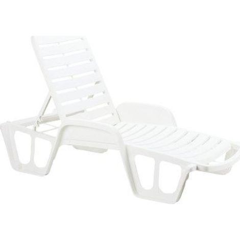 Lettino impilabile progarden pp bianco cm 71x192 h.cm 46 Progarden