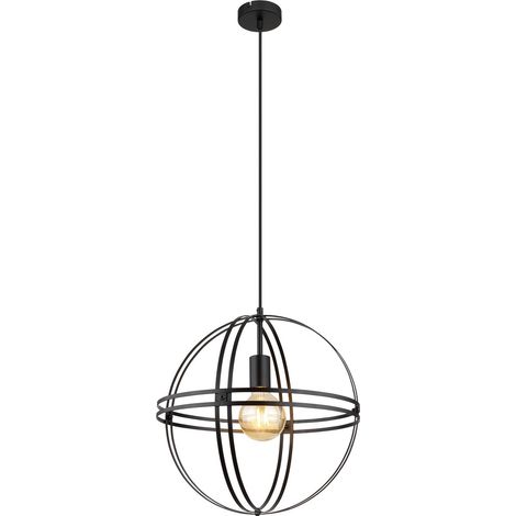 Globo - lámpara colgante - TAMARA - negro - metal - Ø 40cm - E27 (1/5)