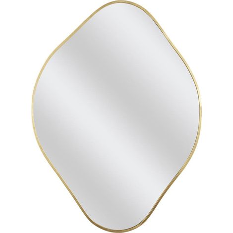 Miroir Déco Losange 60 cm avec Contour Doré (1/5)