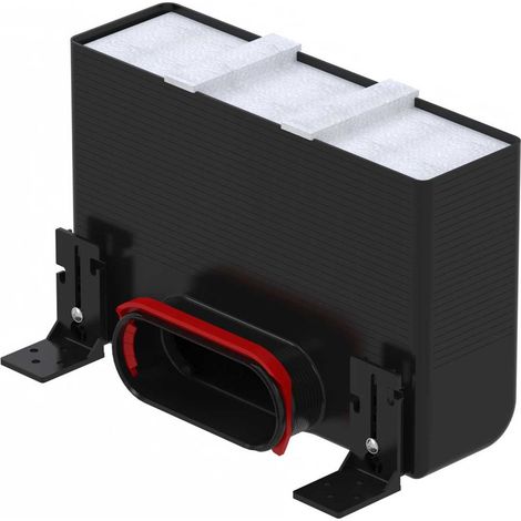 Zehnder Luftdurchlassgehäuse ComfoCase CLF für ComfoTube Flat 51, Anschluss seitlich, DN125, mit RapidLock-Verbinder