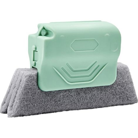 Brosse de nettoyage pour rainures de fenêtres, outil de nettoyage portatif pour rails de fenêtres, seuils de portes coulissantes, joints de carrelage, grilles d'aération de voiture (1/5)