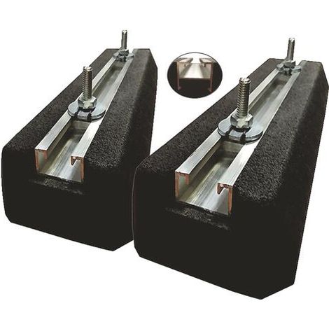 Lot de 2 supports de sol Rubber 400 Kgs