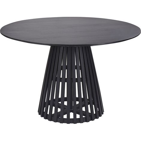 Esstisch MESILLA Schwarz 120 cm 120 cm Akazienholz