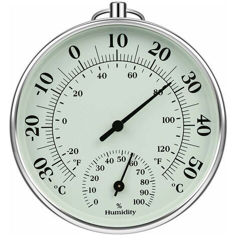 Innen- und Außenthermometer, 10 cm, Luftfeuchtigkeitsthermometer, Innen- und Außenlufttemperatur-Monitor, Klimaanlage, Luftfeuchtigkeitsthermometer, Messgeräteanzeigen (1/5)
