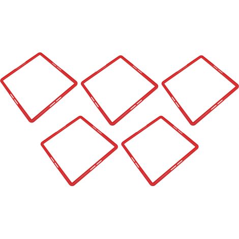 5 anneaux d'entraînement d'agilité, anneaux multifonctionnels quadrilatéraux de fitness et de vitesse, adaptés au basketball et au football (rouge) (1/5)