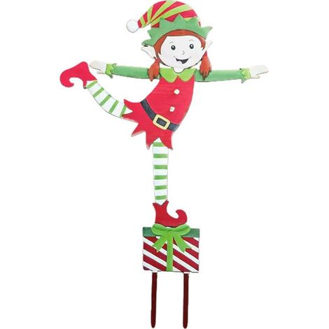 de jardin lutin de Noël gnome de Noël en métal ornement de (1/4)