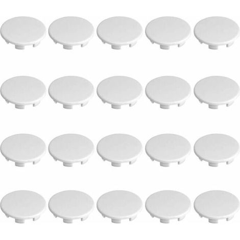 Cyclingcolors – Pack de 20 cache trou en plastique 4 mm blanc – Pour murs et meubles – Matériau polyamide PA6.6 – Bouchage propre et discret