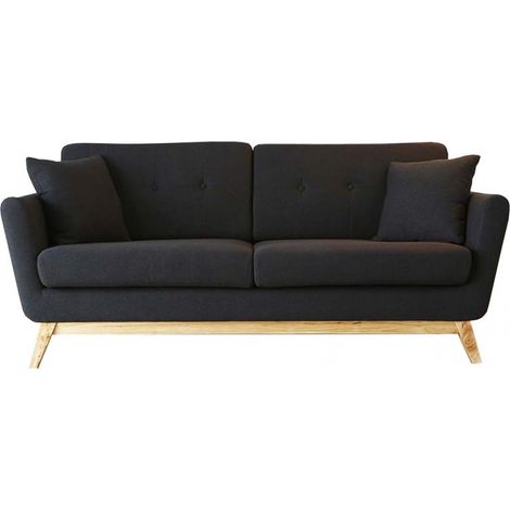 Canapé scandinave 3 places tissu - 190cm - HOGA (1/5)