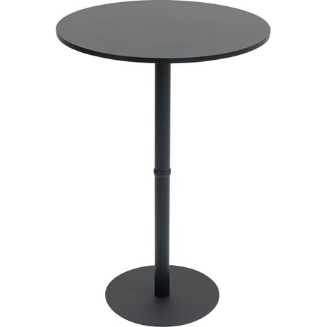 Tavolo da bar rotondo Hereford nero/nero 75 cm