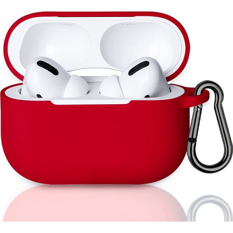 Cover custodia silicone rosso scuro cuffie bluetooth 7cm auricolari flessibile