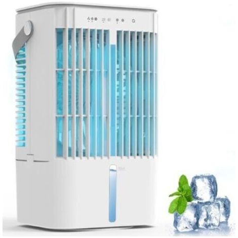 Tragbare Klimaanlage (1200 ml), Verdunstungsluftkühler, 120°-Oszillationsventilator, 3 Geschwindigkeitsstufen und 2/4-Stunden-Timer für Zuhause, Büro und Schlafzimmer (1/5)