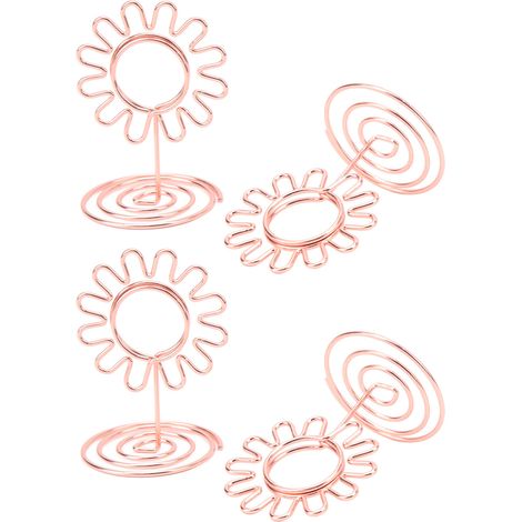 Porte-cartes de visite tournesol, porte-mémos original, porte-cartes de visite à motif dessin animé, porte-photos, porte-cartes de visite or rose (1/5)