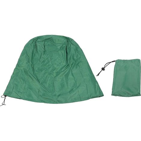 Housse de fontaine de jardin en tissu Oxford 420D imperméable, anti-poussière et protectrice contre le soleil avec cordon de serrage, adaptée à une utilisation hivernale, vert foncé. (1/5)