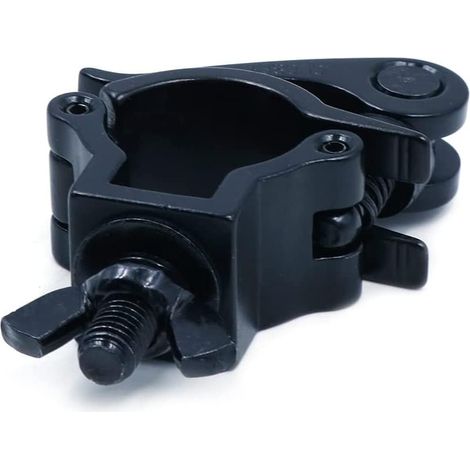 Morsetto per luce da palco in alluminio nero per luce da palco principale, adatto a tubi con diametro esterno di 1,2-1,4 pollici (32-35 mm), 165 libbre/75 kg (1/4)