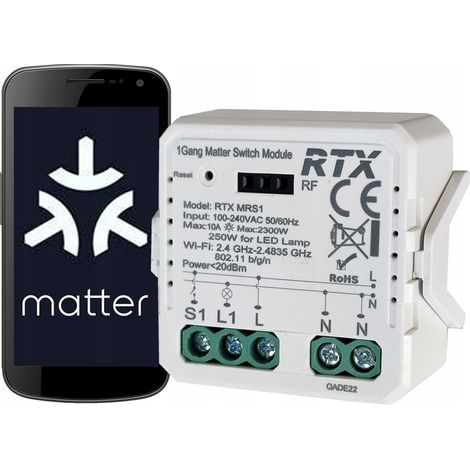 Contrôleur Relais 1 canal MATTER WiFi HomeKit Google Home Assistant Alexa