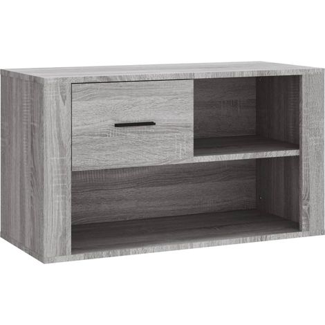 Scarpiera mobile contenitore per scarpe mobile per ingresso/corridoio/soggiorno design Sonoma 80 x 35 x 45 cm legno ingegnerizzato grigio 020022100
