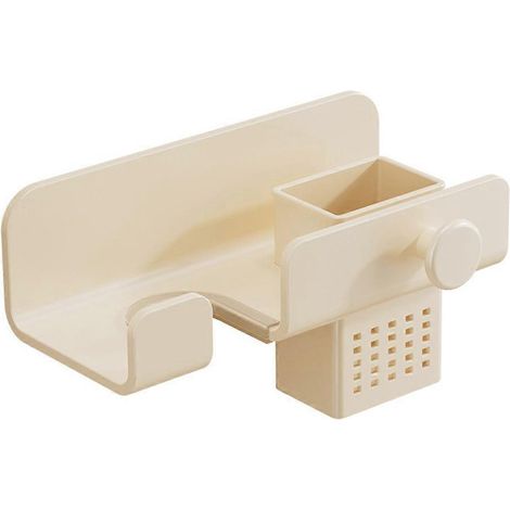 Accessoires de salle de bain : Support mural sans perçage pour sèche-cheveux, organisateur de salle de bain, support de rangement pour conduit d'aération (1/5)