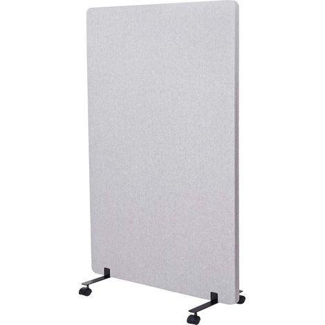 Cloison acoustique double paroi paravent de bureau séparateur de pièce panneau d'affichage tissu gris 127x80 cm 040006417