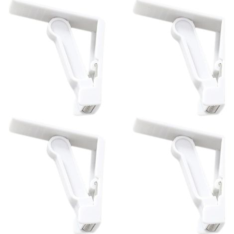 Zerodeko Lot de 4 pinces à nappe blanches en ABS, conception (1/5)