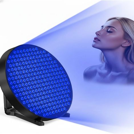 Solarium 50 W Maison, Lampe Bronzage 250 LEDs 460 Nm, Support Réglable Et Crochets, Appareil UV Corps Et Visage Noir (1/5)